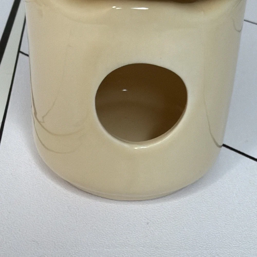 VTG Bear Stoneware Simmer Potpourri Candle Cottage Core Grandma 1980's‎ Chip